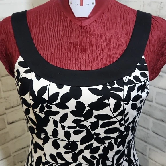 Jones Wear Dress SZ 6 Black/White Dress - Picture 4 of 11